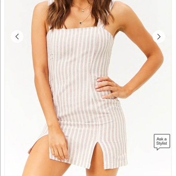 Forever 21 Dresses & Skirts - Striped Double Knotched Dress